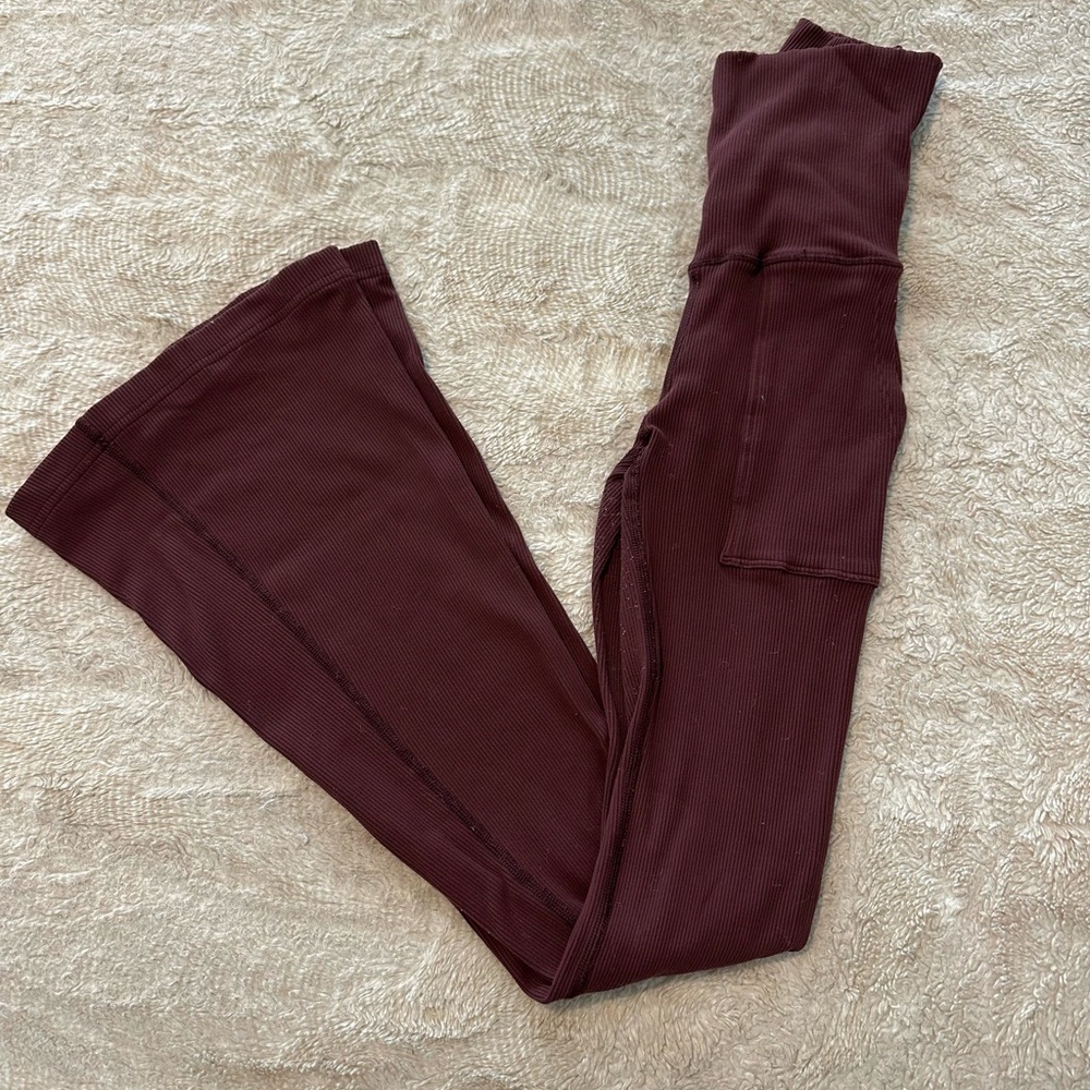 OFFLINE Chocolate Brown Flared Leggings